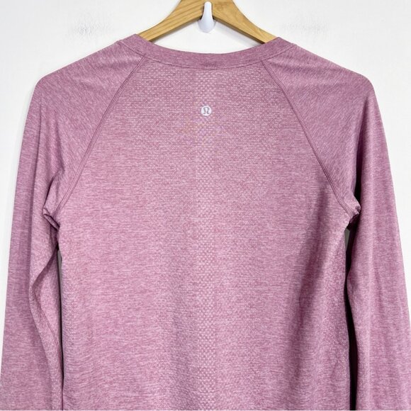 Lululemon Swiftly Tech Long-Sleeve Shirt 2.0 *Race Length Pink Peony Velvet Dust - Picture 5 of 9